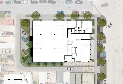 Site plan of A2 Apartments in Baltimore, Maryland.