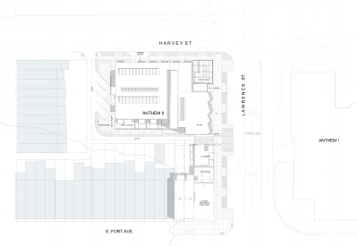 Site plan of A2 Apartments in Baltimore, Maryland.