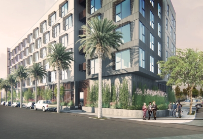 Rendering of exterior view of The Union in Oakland, CA.