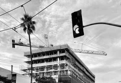 Construction of La Fénix at 1950, affordable housing in the mission district of San Francisco.
