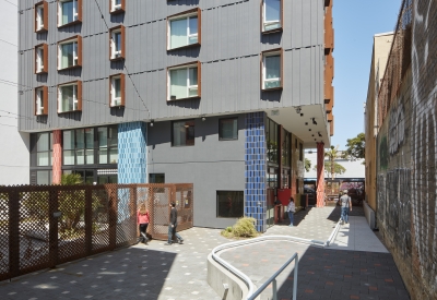 Paseo de Artistas in La Fénix at 1950, affordable housing in the mission district of San Francisco.