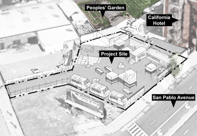 Site diagram at SPARC-It-Place in Oakland, Ca.