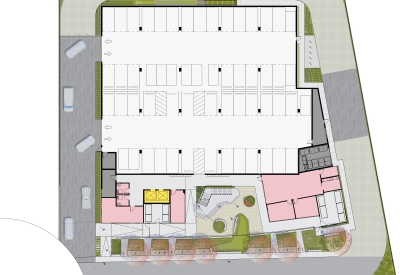 Level one site plan for 355 Sango Court in Milpitas, Ca.