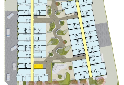 Second level site plan for 355 Sango Court in Milpitas, Ca.