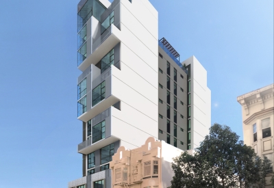 Exterior v4 rendering of 921 O'Farrell in San Francisco, Ca.