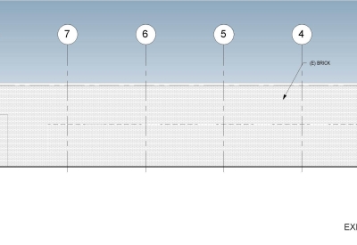 Elevation of Blueprint Building in Birmingham, AL.