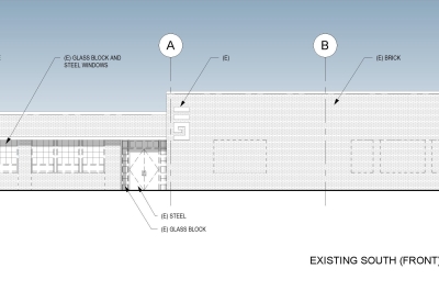 Elevation of Blueprint Building in Birmingham, AL.