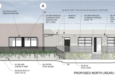 Elevation of Blueprint Building in Birmingham, AL.