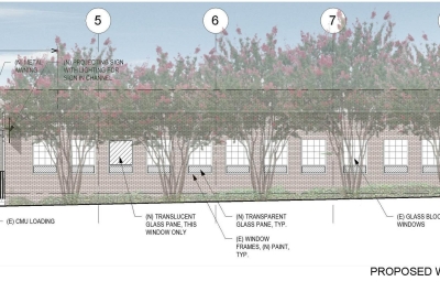 Elevation of Blueprint Building in Birmingham, AL.