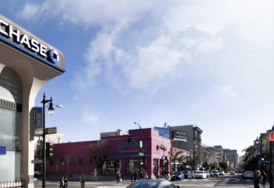 Existing building at the future 1567 California in San Francisco, California. 