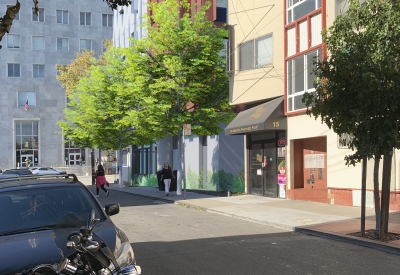 Rendered street view of Tahanan Supportive Housing in San Francisco.