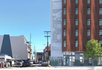 Rendered exterior of Tahanan Supportive Housing in San Francisco.