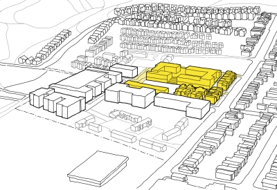 Diagram of planned Phase 3 Housing Midway Village Framework Plan in Daly City, Ca.