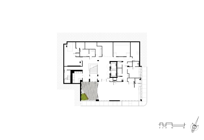 Basement site plan for Jazzie Collins, affordable supportive housing in San Francisco.