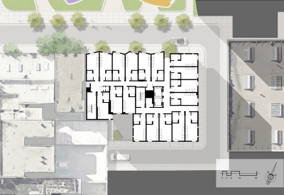 Diagram of a typical upper level for Jazzie Collins in San Francisco.