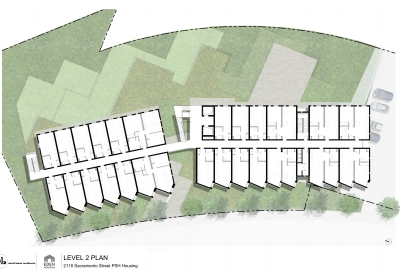 Upper-level site plan for Blue Oak Landing in Vallejo, California.