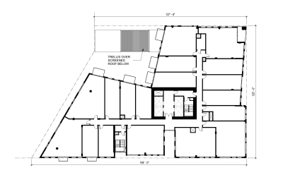 Third-level floor plan for 600 McAllister in San Francisco.