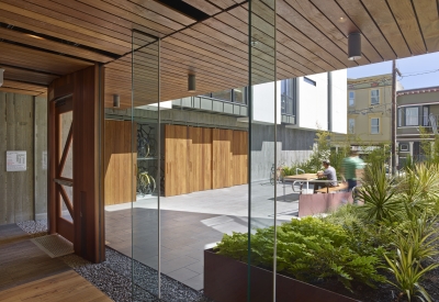 Interior view of entryway at 300 Ivy in San Francisco, CA.