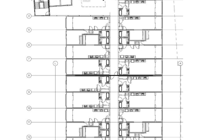 Typical upper level plan for The Intersection in Emeryville, California.