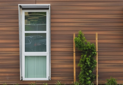 View of the window detail at Rocky Hill Veterans Housing in Vacaville, California.