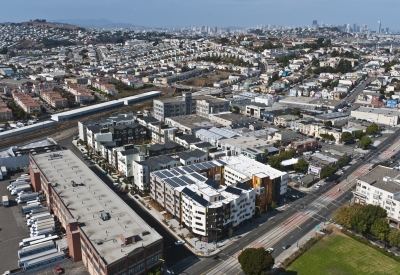 Aerial view of Armstrong Place Senior in San Francisco.