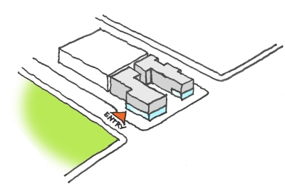 Diagram highlighting one of the entries to 789 Minnesota in San Francisco.