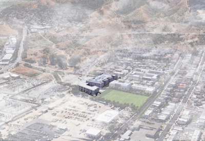 Aerial rendering of Midway Village Phase 1 in Daly City, Ca.