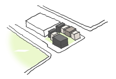 Diagram showing 789 Minnesota building broken up into seven blocks.