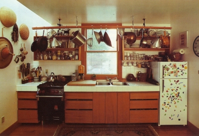 Kitchen area inside Spaghetti House in Berkeley, California.