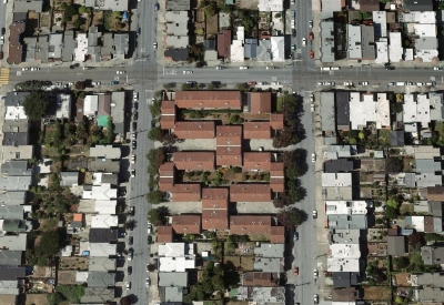 Aerial google image of Holloway Terrace in San Francisco.