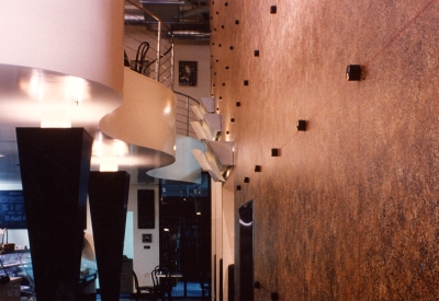 Interior view of  Fred Cody Building & Cody's Cafe in Berkeley, California.