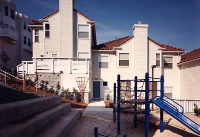 Playground surrounded by Parkview Commons in San Francisco.