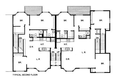 Second floor plan for Parkview Commons in San Francisco.
