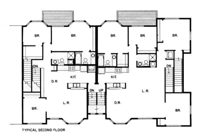 Second floor plan for Parkview Commons in San Francisco.