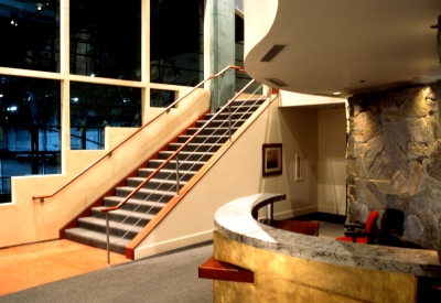 Reception area and stairs at San Francisco Bar Pilots in San Francisco.