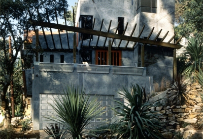 Exterior view of Revenge of the Stuccoids in Berkeley, California.