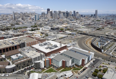 Aerial view of 888 Seventh Street in San Francisco.