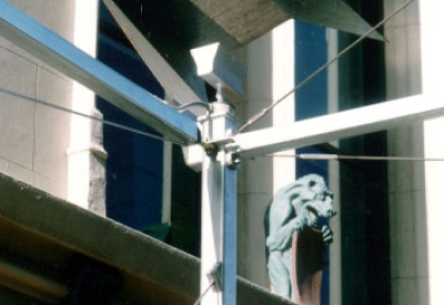 Gargoyle outside of 355 Bryant Lofts in San Francisco.