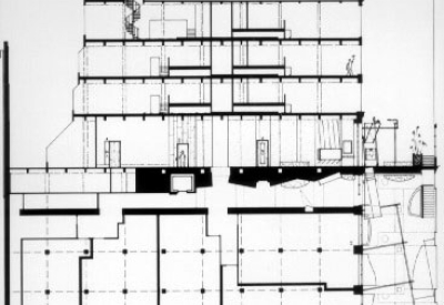 Section sketch at 355 Bryant Lofts in San Francisco.