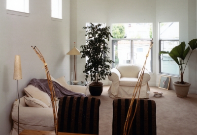 Living room inside a unit at 18th & Arkansas/g2 Lofts in San Francisco.