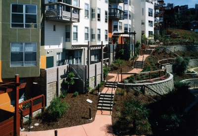 Courtyard at 18th & Arkansas/g2 Lofts in San Francisco.