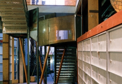 Entry lobby in the Clock Tower Lofts in San Francisco.