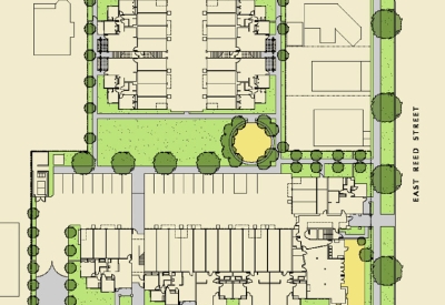 Site plan for Plaza Maria in San Jose, California.