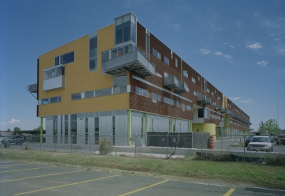 Exterior view of Taxi 2 from an adjacent parking lot in Denver, Colorado. 