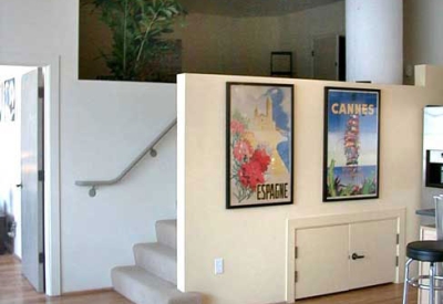 Interior view of the a unit loft area at Marquee Lofts in San Francisco.