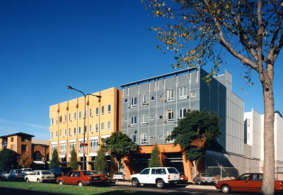 Exterior view of Manville Hall in Berkeley, California.