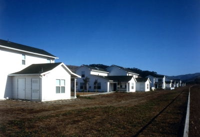 View of the townhouses at Moonridge Village in Santa Cruz, California.