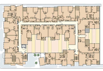 Typical upper level site plan for Columbia Park in San Francisco. 