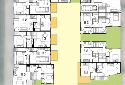 Floor plan for Bell Mews in San Francisco. 