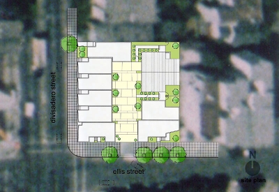 Site plan for Bell Mews in San Francisco. 